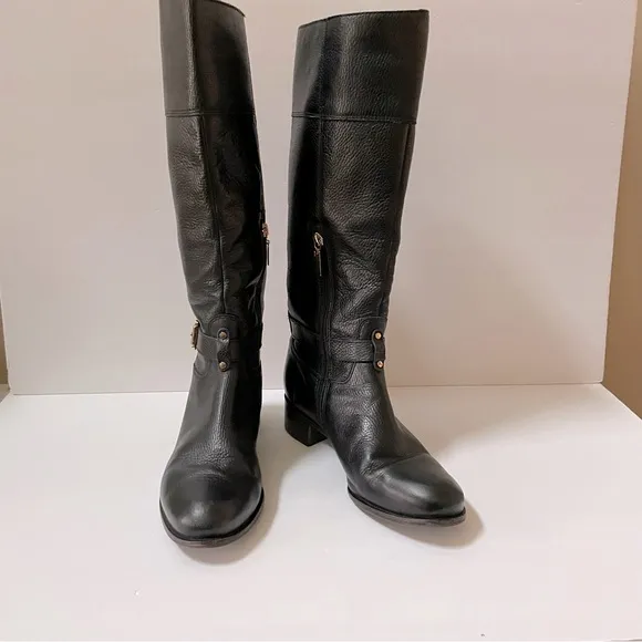 Banana Republic Black Leather Riding Boots 9.5