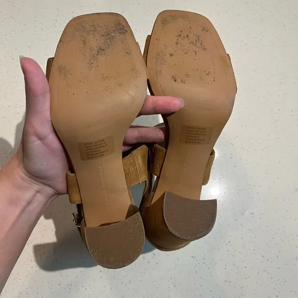 Banana Republic Blyss Block Heel Suede Sandals 3.5&quot; Women’s Size 7