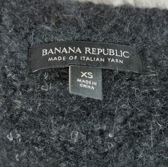 Banana Republic Italian Yarn Alpaca Fisherman Sweater Vest XS NWOT
