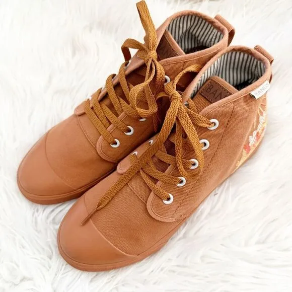 BANGS | Sunrise Mountain High Top Sneakers Embrodered Unisex Canvas | M6, W7.5