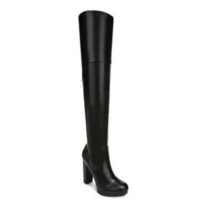 BAR III Womens Black Padded Stretch Giana Round Toe Block Heel Heeled Boots 9.5