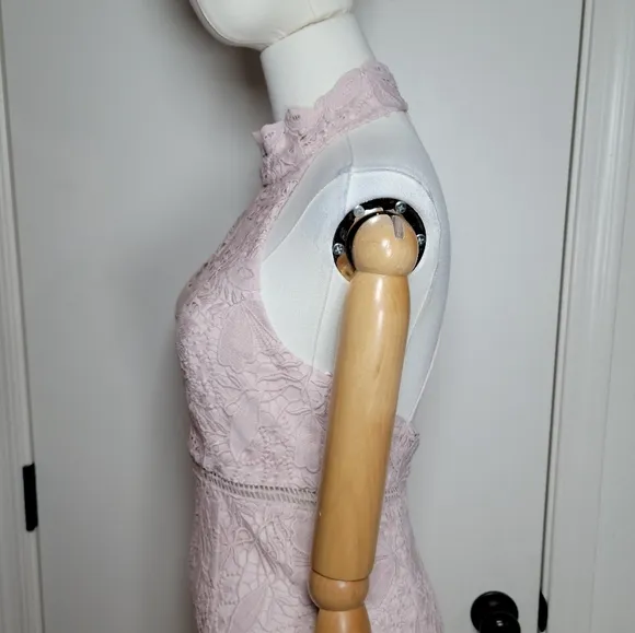 Bardot Willow Lace Cocktail Spring Floral Dress Soft Pink Size 6