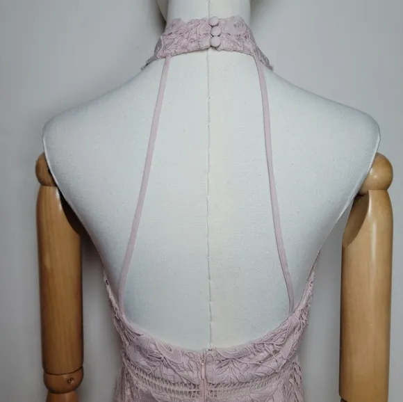 Bardot Willow Lace Cocktail Spring Floral Dress Soft Pink Size 6
