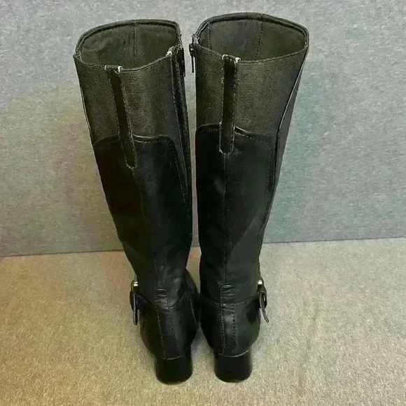 Baretraps Callipso Rounded Top Zippered Riding Boot with Buckle Women’s Size 6.5