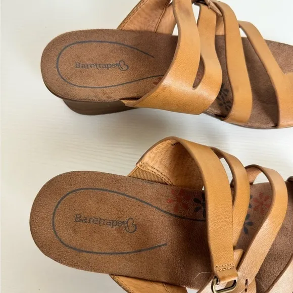 BareTraps Sandals Theanna Wedge platform comfy Women’s Size 9 Tan beige