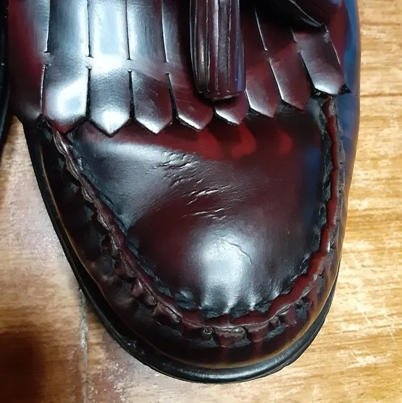 Bass Weejuns Mahogany Brown Tassel Loafers
