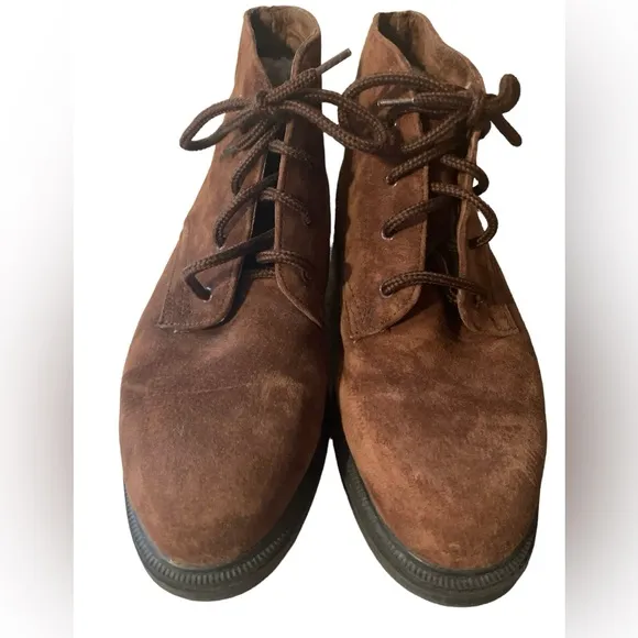 Bates Floaters Boyne brown suede shearling lined mens Sz 9.5 RARE vintage chukka