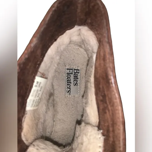 Bates Floaters Boyne brown suede shearling lined mens Sz 9.5 RARE vintage chukka
