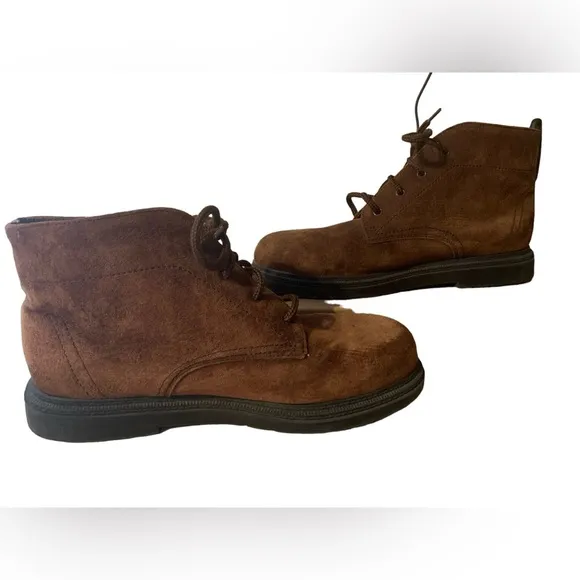 Bates Floaters Boyne brown suede shearling lined mens Sz 9.5 RARE vintage chukka
