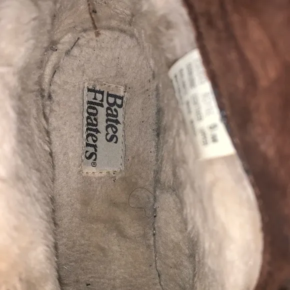 Bates Floaters Boyne brown suede shearling lined mens Sz 9.5 RARE vintage chukka