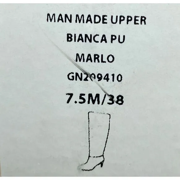 BCBGeneration Bianca Marlo Slouch To‎ The Knee Boot Womens Size 7.5 White