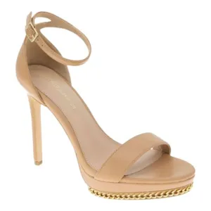 BCBGeneration Women's Noelli Chain Detailed Platform Sandals Tan Size 9