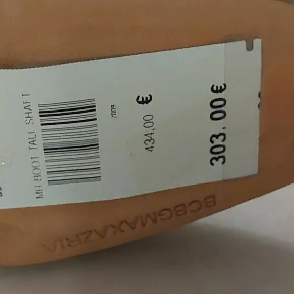 BCBGMAXAZARIA AVA Light Desert Beige Leather Boots Retail $434