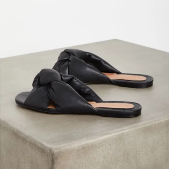 BCBGMaxazria Tinsley Slide Sandals in Black, Size 5, NEW w/o Box $149
