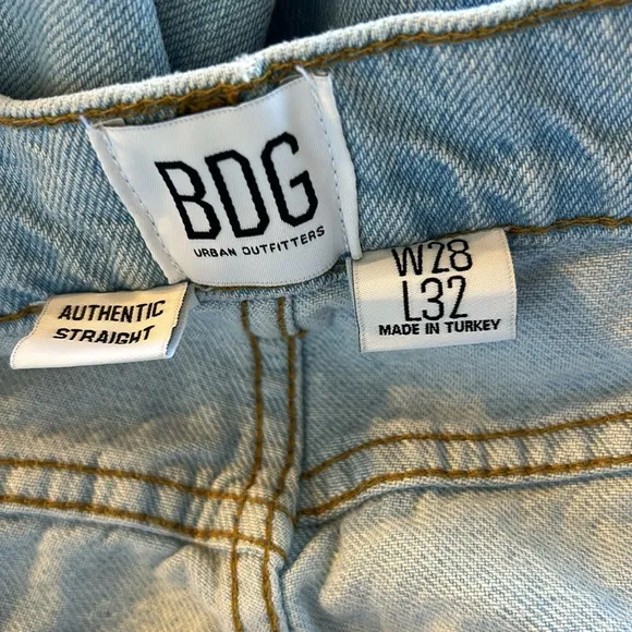 BDG Urban Outfitters Authentic Straight Leg Jeans Size 28