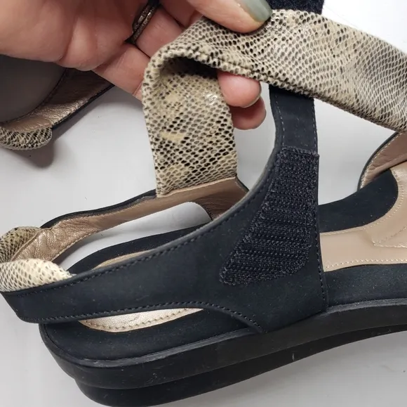 BeautiFeel Seductive Curving Suede Reptile Leather Sandals Spring Summer Comfort