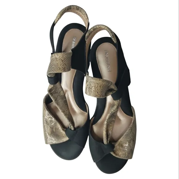 BeautiFeel Seductive Curving Suede Reptile Leather Sandals Spring Summer Comfort