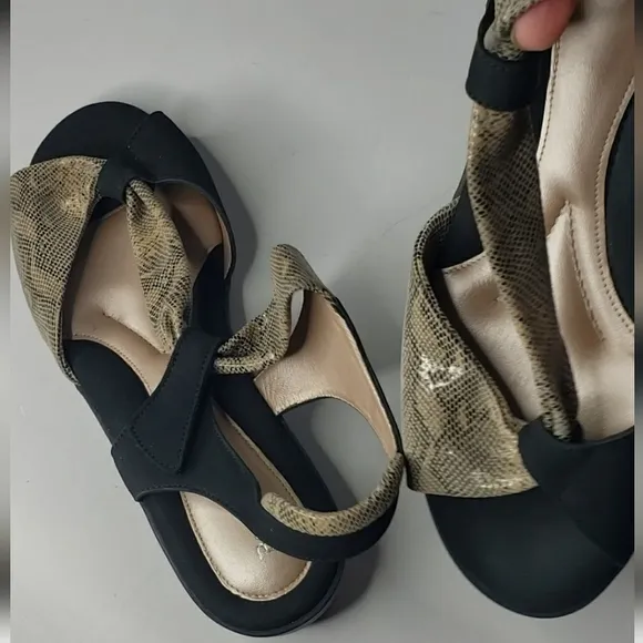 BeautiFeel Seductive Curving Suede Reptile Leather Sandals Spring Summer Comfort