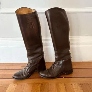 Beautiful Dehners Custom Handmade Vintage Brown Leather Riding Boots 6 Women’s