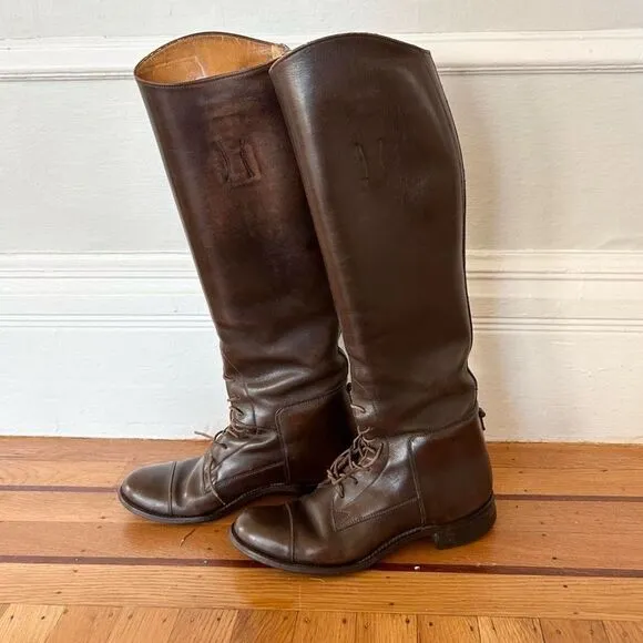 Beautiful Dehners Custom Handmade Vintage Brown Leather Riding Boots 6 Women’s