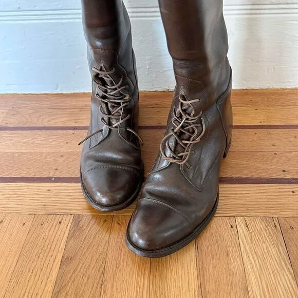 Beautiful Dehners Custom Handmade Vintage Brown Leather Riding Boots 6 Women’s