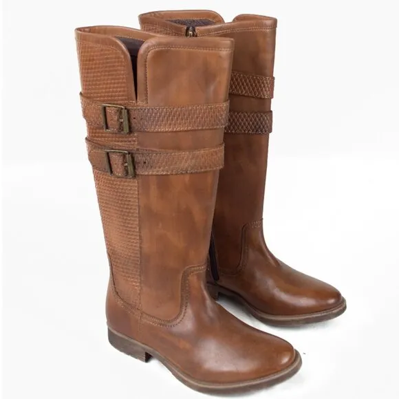 Bed Stu by Roan Leather Metal Buckles Riding Boots