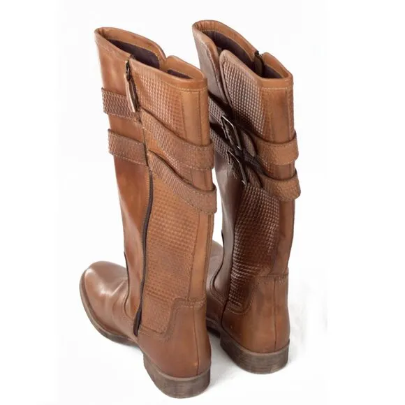 Bed Stu by Roan Leather Metal Buckles Riding Boots