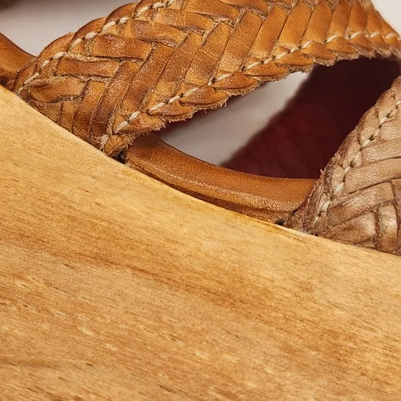 Bed Stu chunky sandals women's 10 brown leather Voicing braided strappy new $249