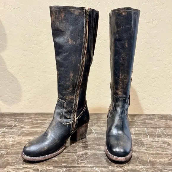 Bed Stu Fate Distressed Leather Riding Boots