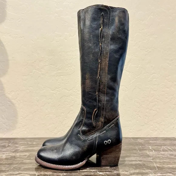 Bed Stu Fate Distressed Leather Riding Boots