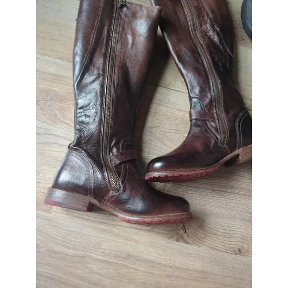 Bed Stu Glaye Tall Riding Knee High Boots Rustic Teak