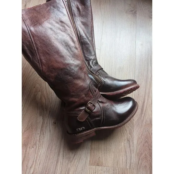 Bed Stu Glaye Tall Riding Knee High Boots Rustic Teak