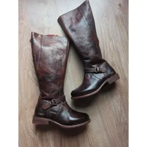 Bed Stu Glaye Tall Riding Knee High Boots Rustic Teak
