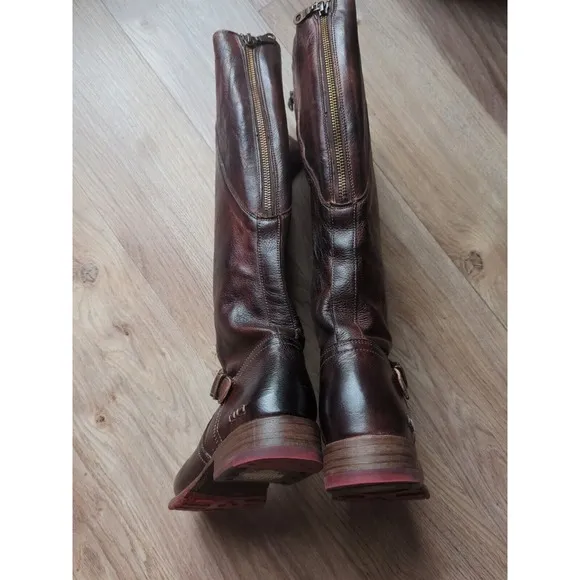 Bed Stu Glaye Tall Riding Knee High Boots Rustic Teak