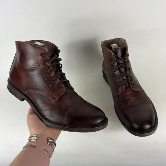 Bed Stu Hoover Chukka Boots Mens 11 Brown Leather Casual Lace Up Ankle Round Toe