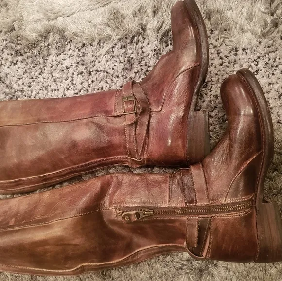 Bed Stu Manchester Womens Knee High Riding Boots Size 7 Brown Cobbler Series