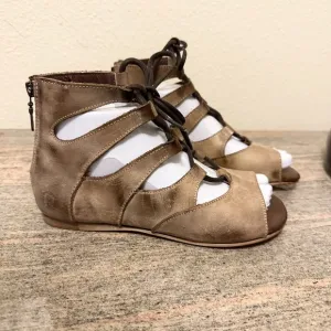 BED STU Roan Winnie Leather Sandals Shoes in Rustic Tan Size 6 US NEW