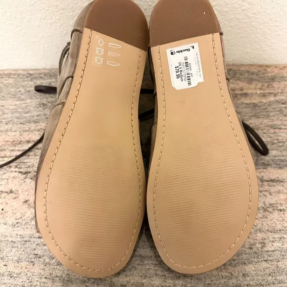 BED STU Roan Winnie Leather Sandals Shoes in Rustic Tan Size 6 US NEW
