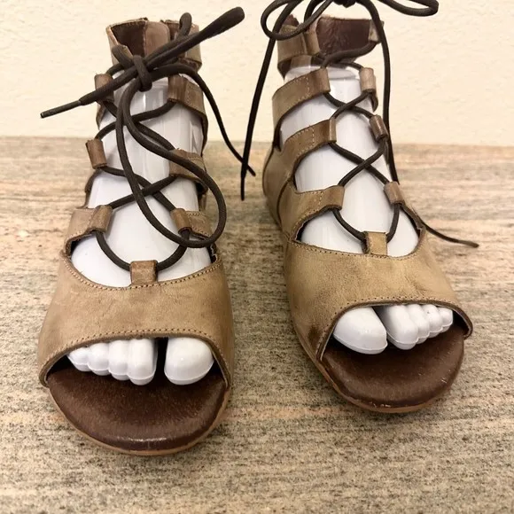 BED STU Roan Winnie Leather Sandals Shoes in Rustic Tan Size 6 US NEW