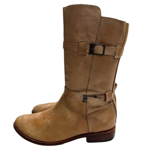 Bed/Stu Cobbler Series Bench Made Distressed Leather Engineer Riding Boots 8.5