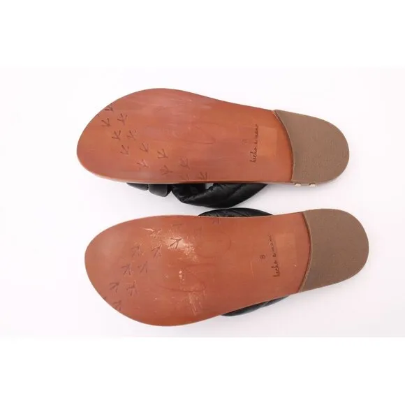 Beek Anthropologie Women's Dovetail Sandals Black Sz 8