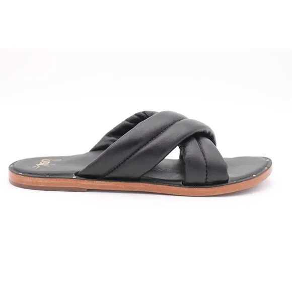 Beek Anthropologie Women's Dovetail Sandals Black Sz 8