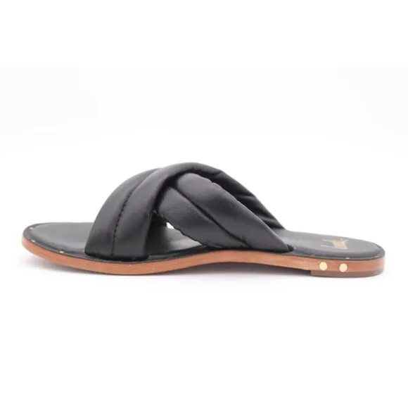 Beek Anthropologie Women's Dovetail Sandals Black Sz 8