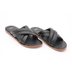 Beek Anthropologie Women's Dovetail Sandals Black Sz 8