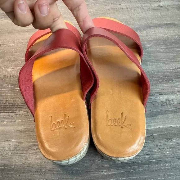Beek Double Band Handmade Clog Sandals Womens size 6-6.5 NWOT