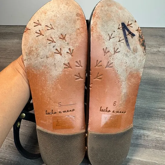 Beek Miner handmade leather sandals Womens 6-6.5 EUC $280