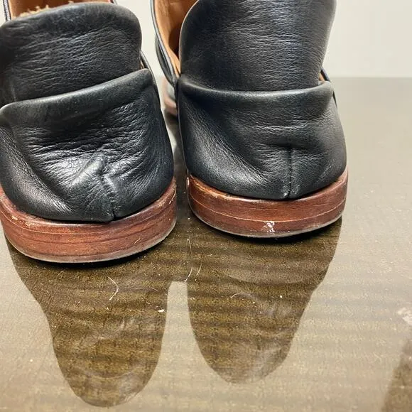 Beek Puffin Leather Loafers Slip On Booties Women's 6 Anthropologie Boho