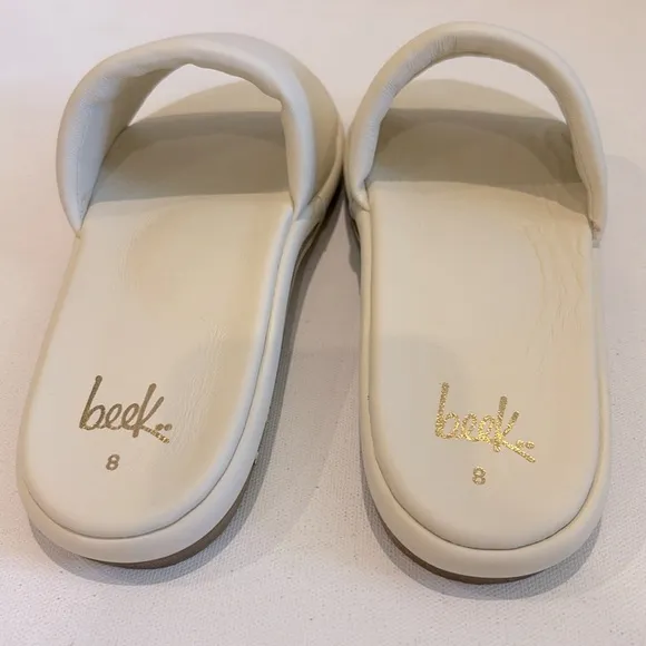 BEEKLeather Puffbird Sandals in eggshell