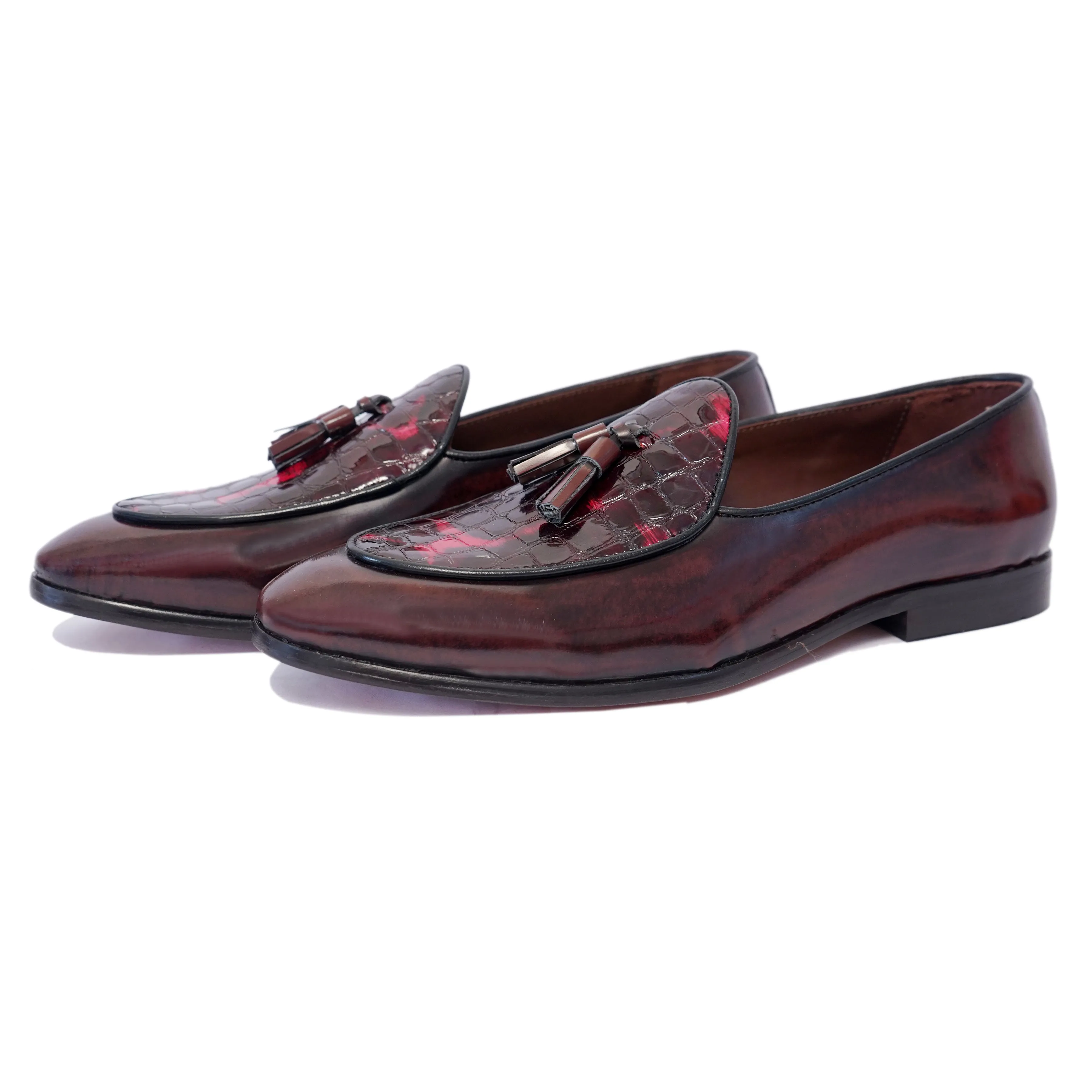 Belgian Loafers With Tassels | Bordo