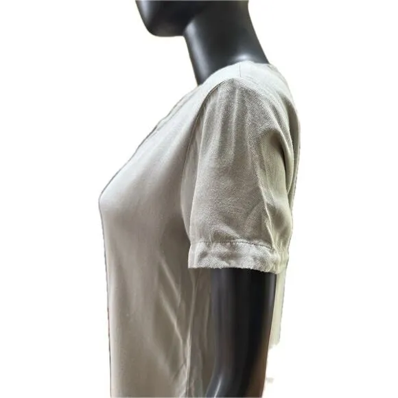 Bella Dahl V-Neck Mini Dress XS Gray Shirt Dress